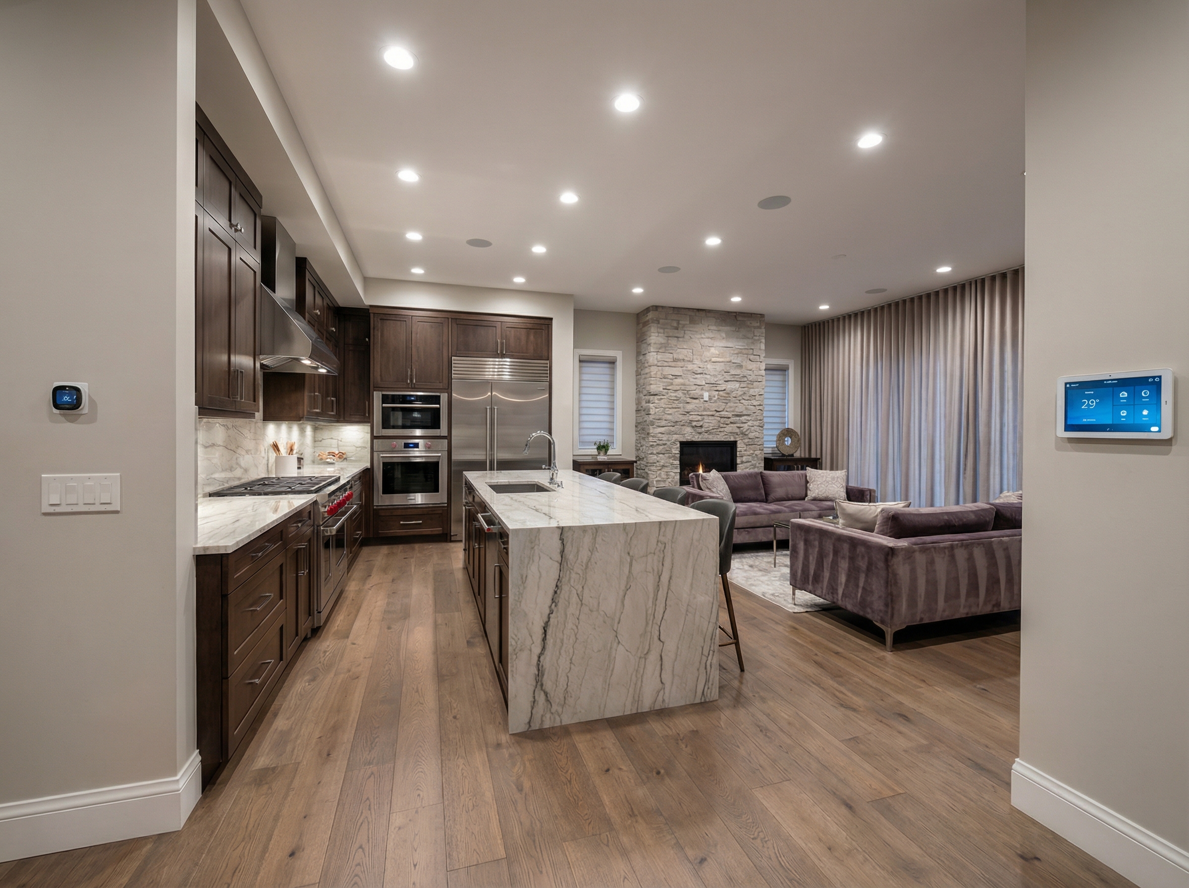 Completed luxury home interior